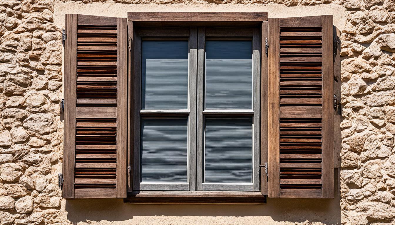 houten luiken voor ramen buiten
